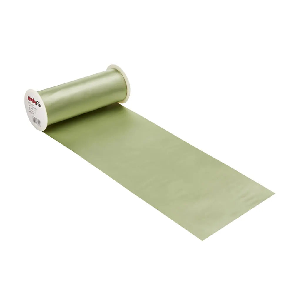 Satin Table Runner 20cm, Pastel Green
