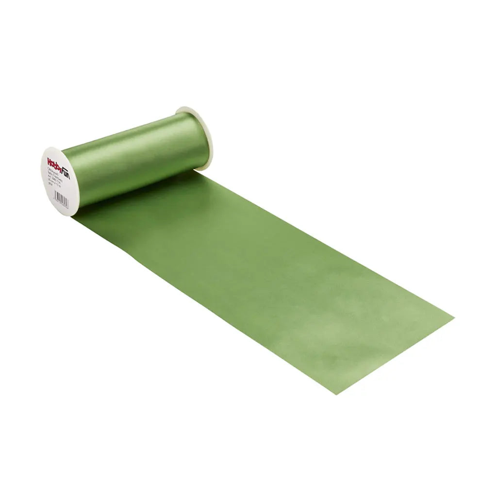 Satin Table Runner 20cm, Green
