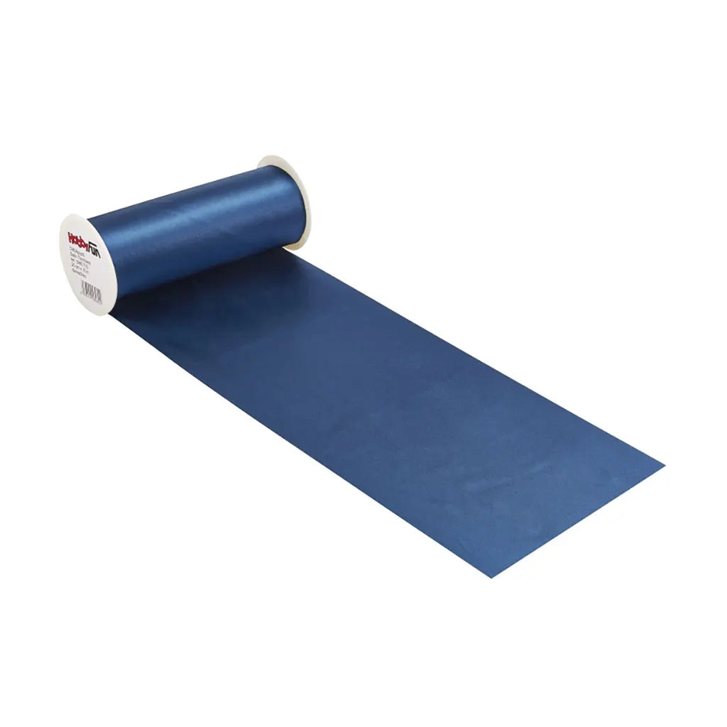 Satin Table Runner 20cm, Dark Blue