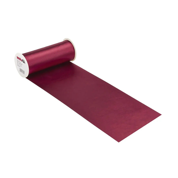 Satin Table Runner 20cm, Bordeaux