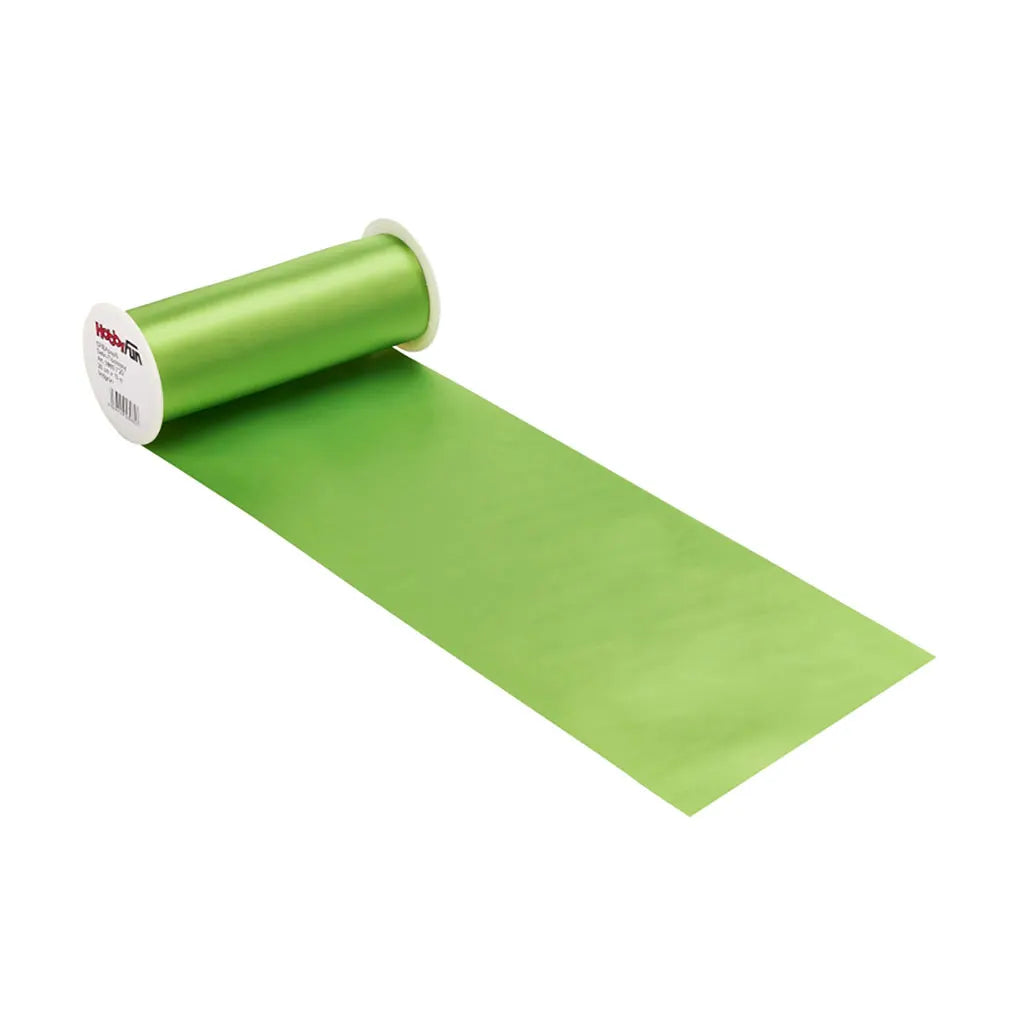 Satin Table Runner 20cm, Apple Green