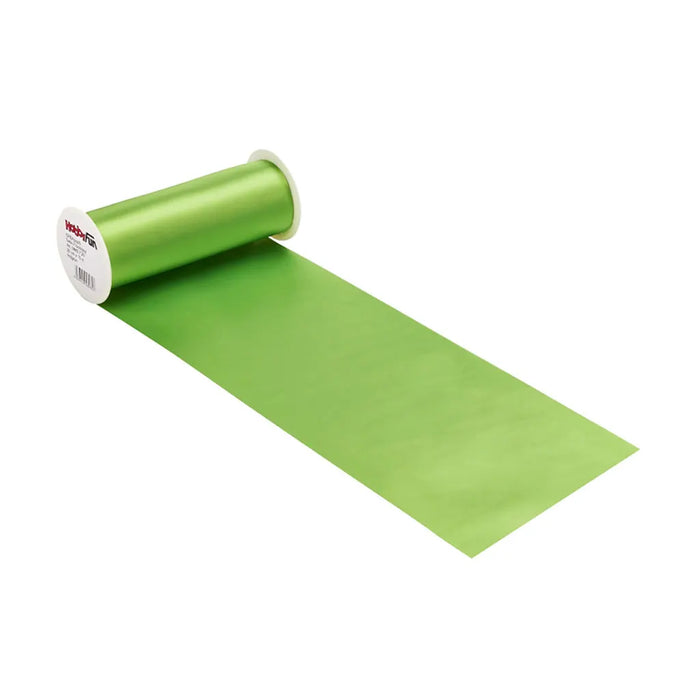 Satin Table Runner 20cm, Apple Green