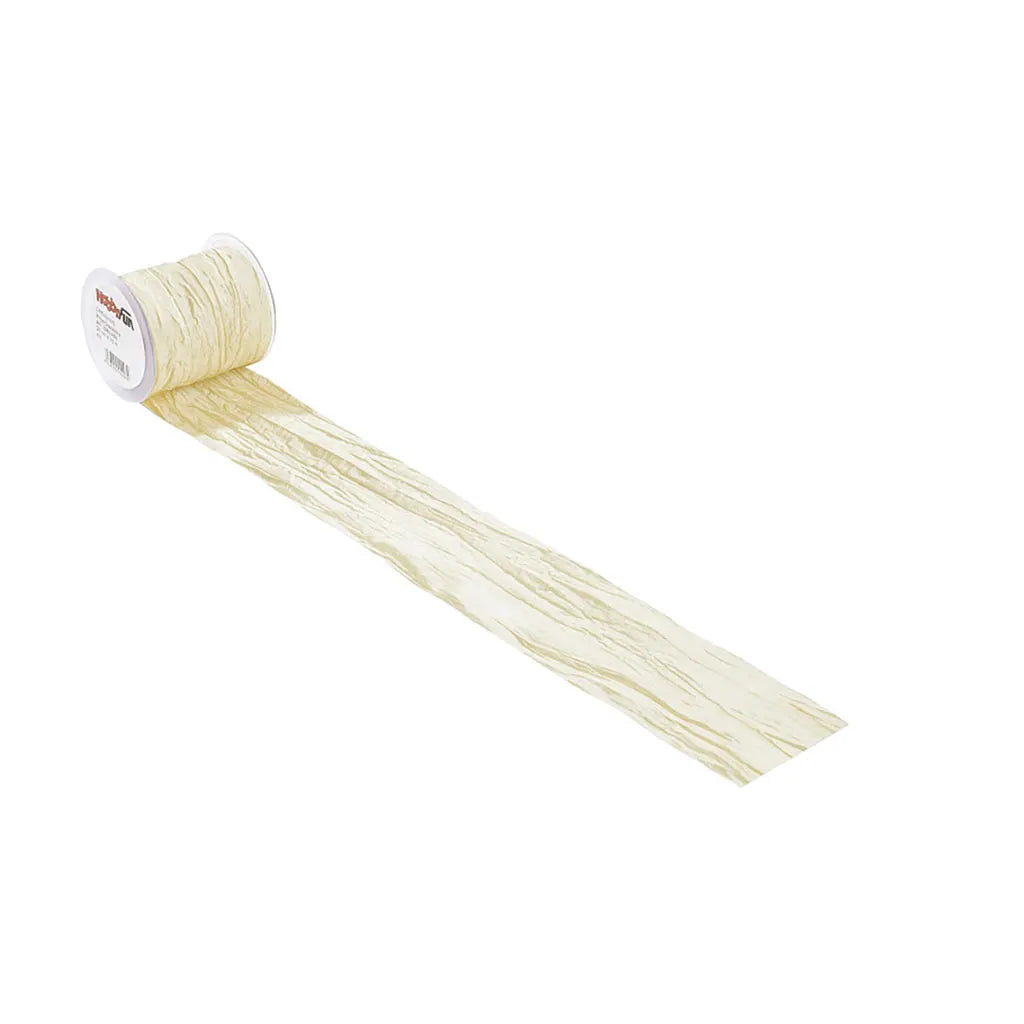 Decorative Ribbon Fripe 10cm, Cream