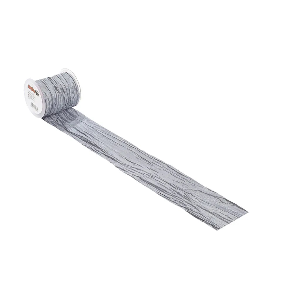 Decorative Ribbon Fripe 10cm, Silver
