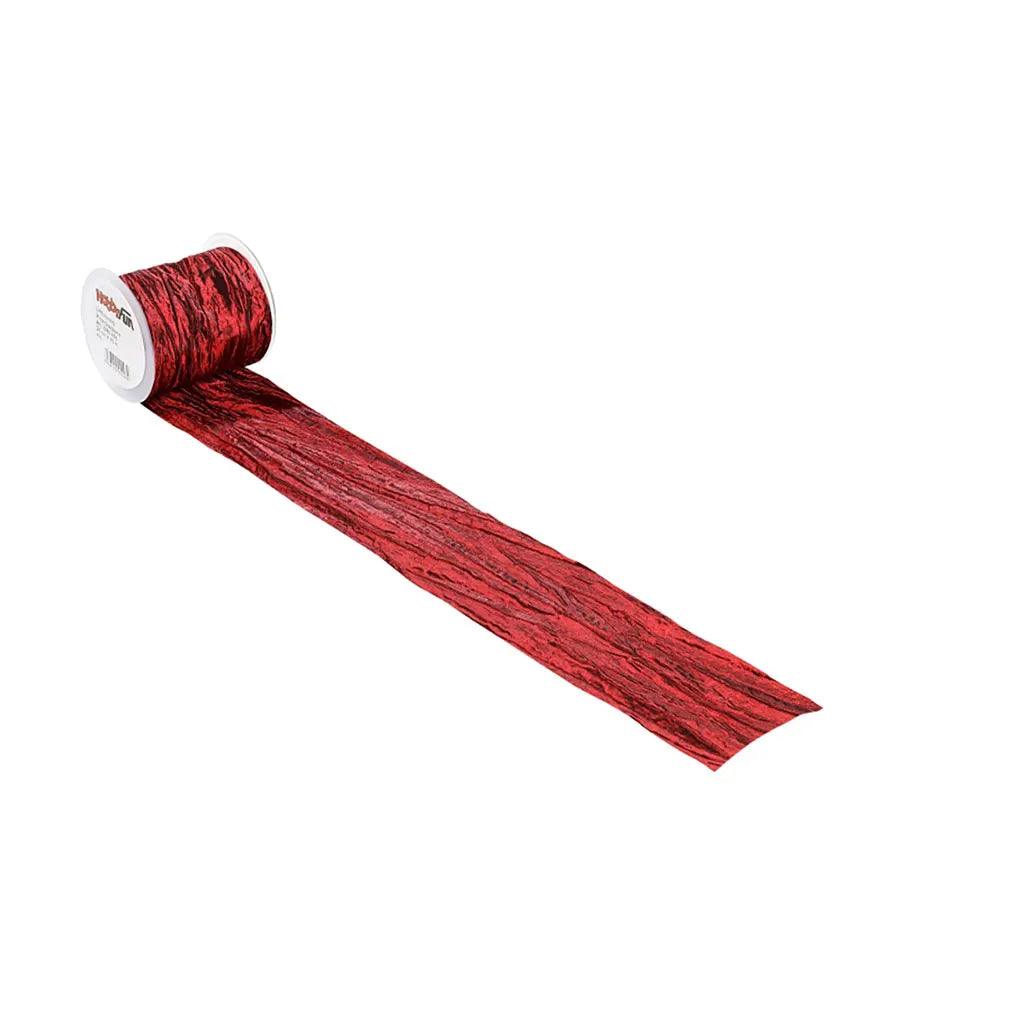 Decorative Ribbon Fripe 10cm, Red