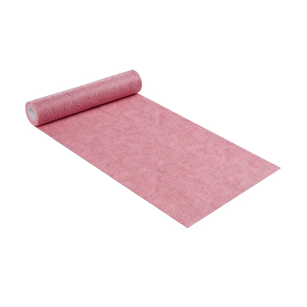 Decorative Fleece Flower Embossed 30cm, Rosewood