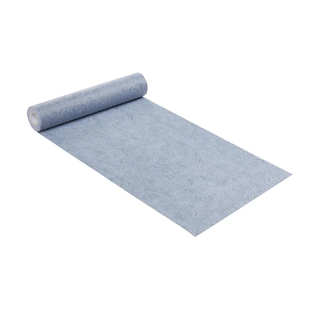 Decorative Fleece Flower Embossed 30cm, Grey