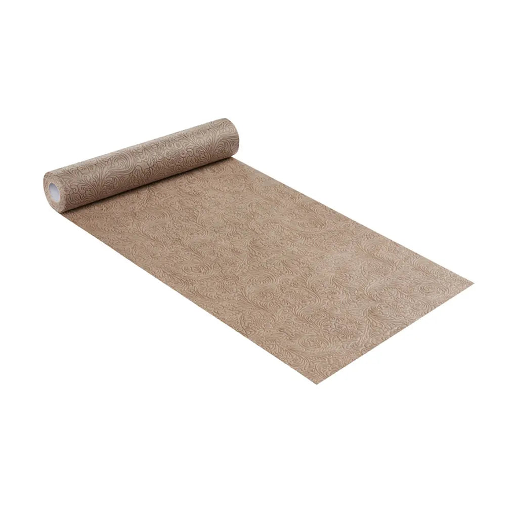Decorative Fleece Flower Embossed 30cm, Light Brown