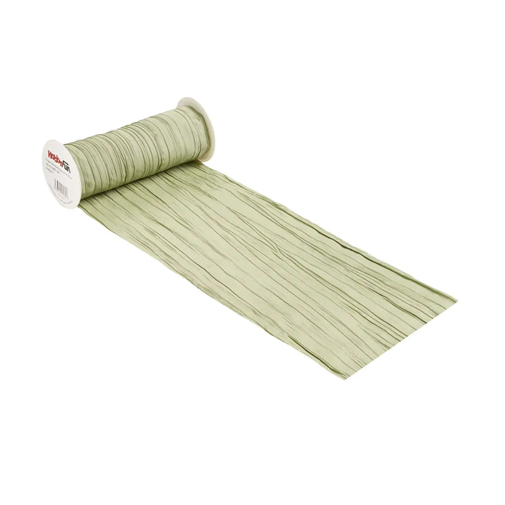 Decorative Ribbon Fripe 20cm, Pale Green