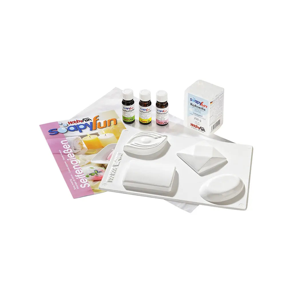 Soapyfun Soap Casting Set with Mould 2006 001, 3 Colours