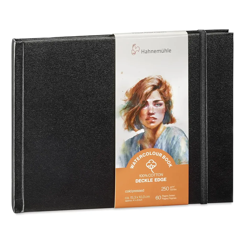 Watercolour Book Deckle Edge 250gsm 153x103cm Landscape Format