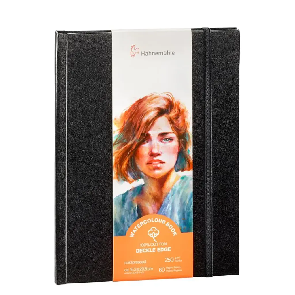 Watercolour Book Deckle Edge 250gsm153x205cm Portrait Format