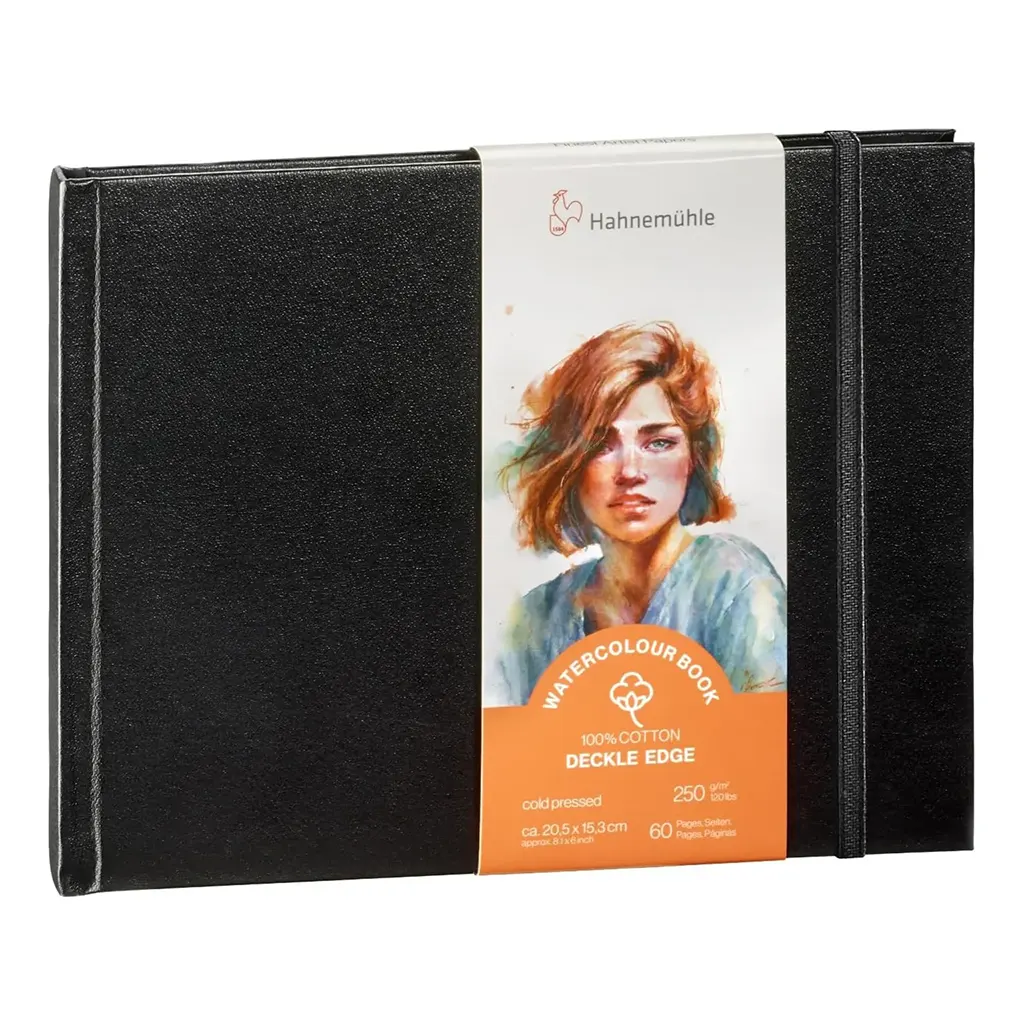 Watercolour Book Deckle Edge 250gsm205x153cm Landscape Format