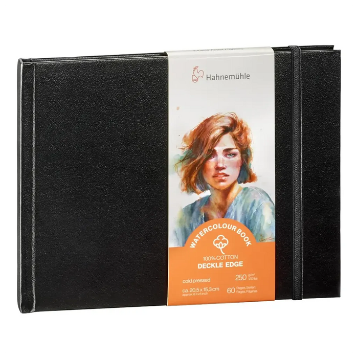 Watercolour Book Deckle Edge 250gsm205x153cm Landscape Format