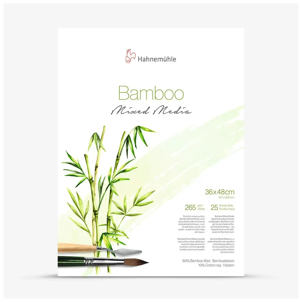 Mixed Media Block "Bamboo" 265gsm 36x48cm 25 Sheets