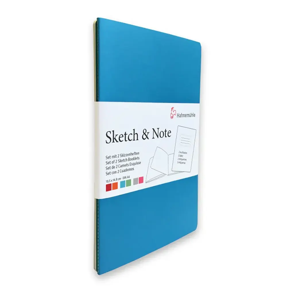 Sketch &amp; Note, Blue Bundle 125gsm A5 20 Sheets per Booklet