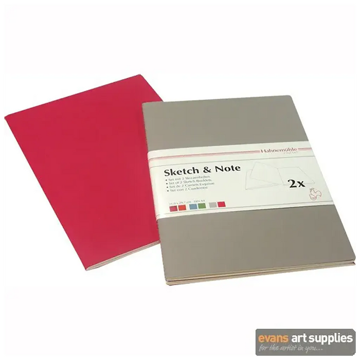 Sketch & Note, Grey/Pink Bundle 125gsm A6 20 Sheets per Booklet