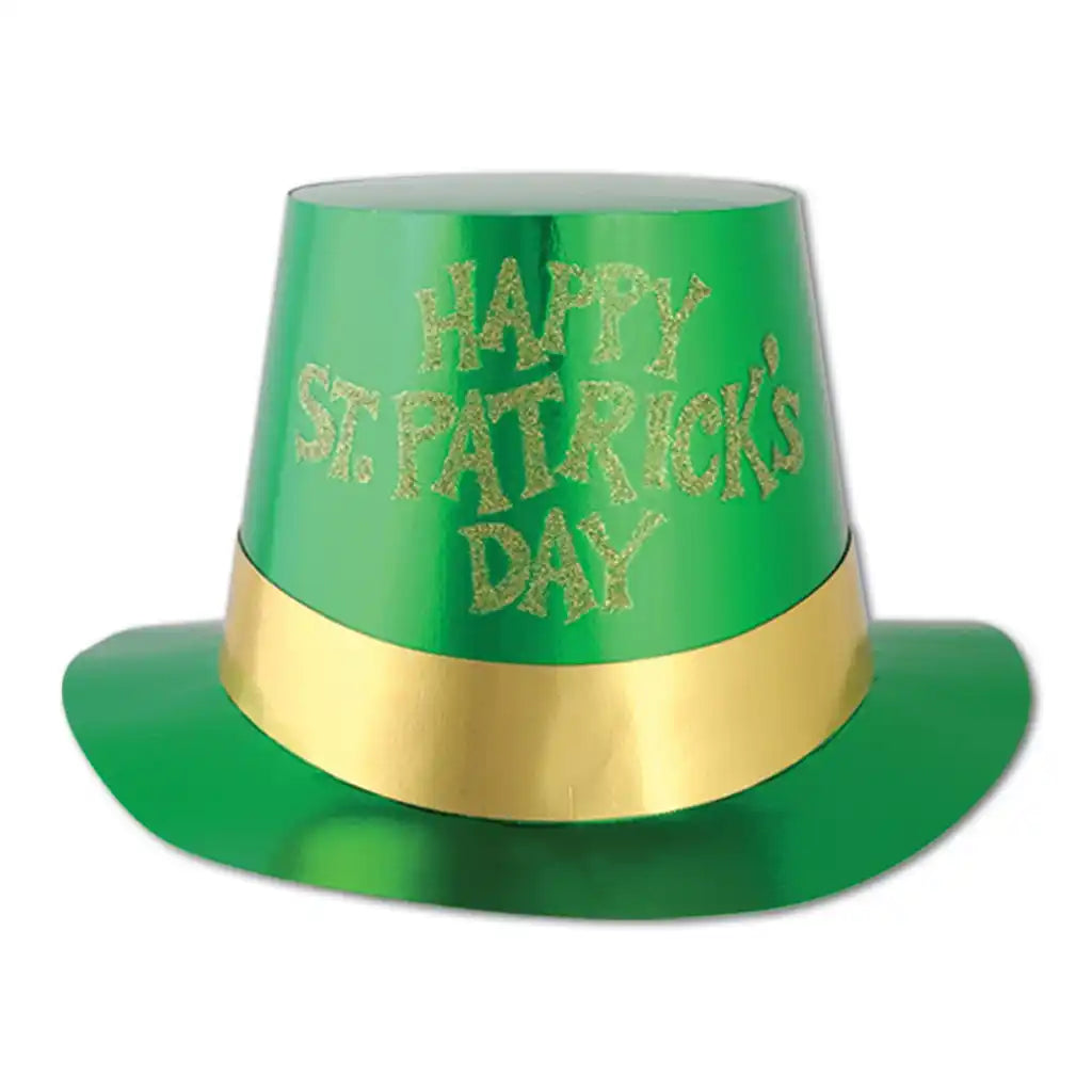 Glittered St Patrick's Day Foil Hi-Hat