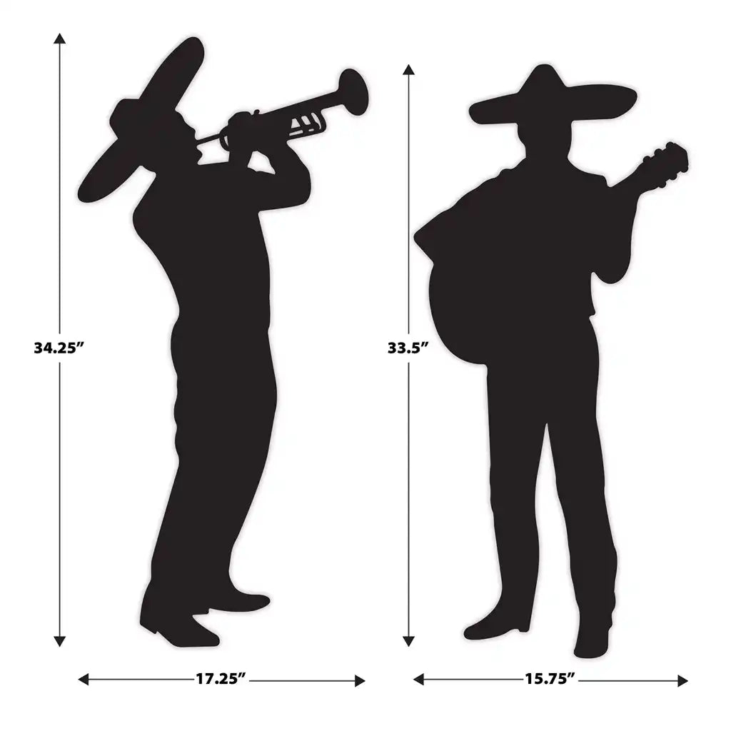 Mariachi Band Silhouettes, 33.5in x 34.25in