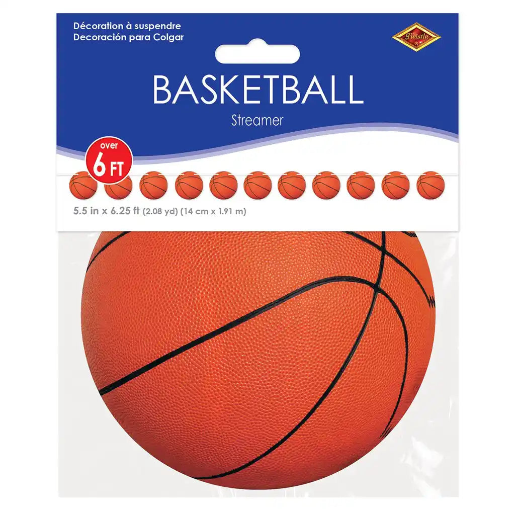 Basketball Streamer, 5.5in x 6ft-3in