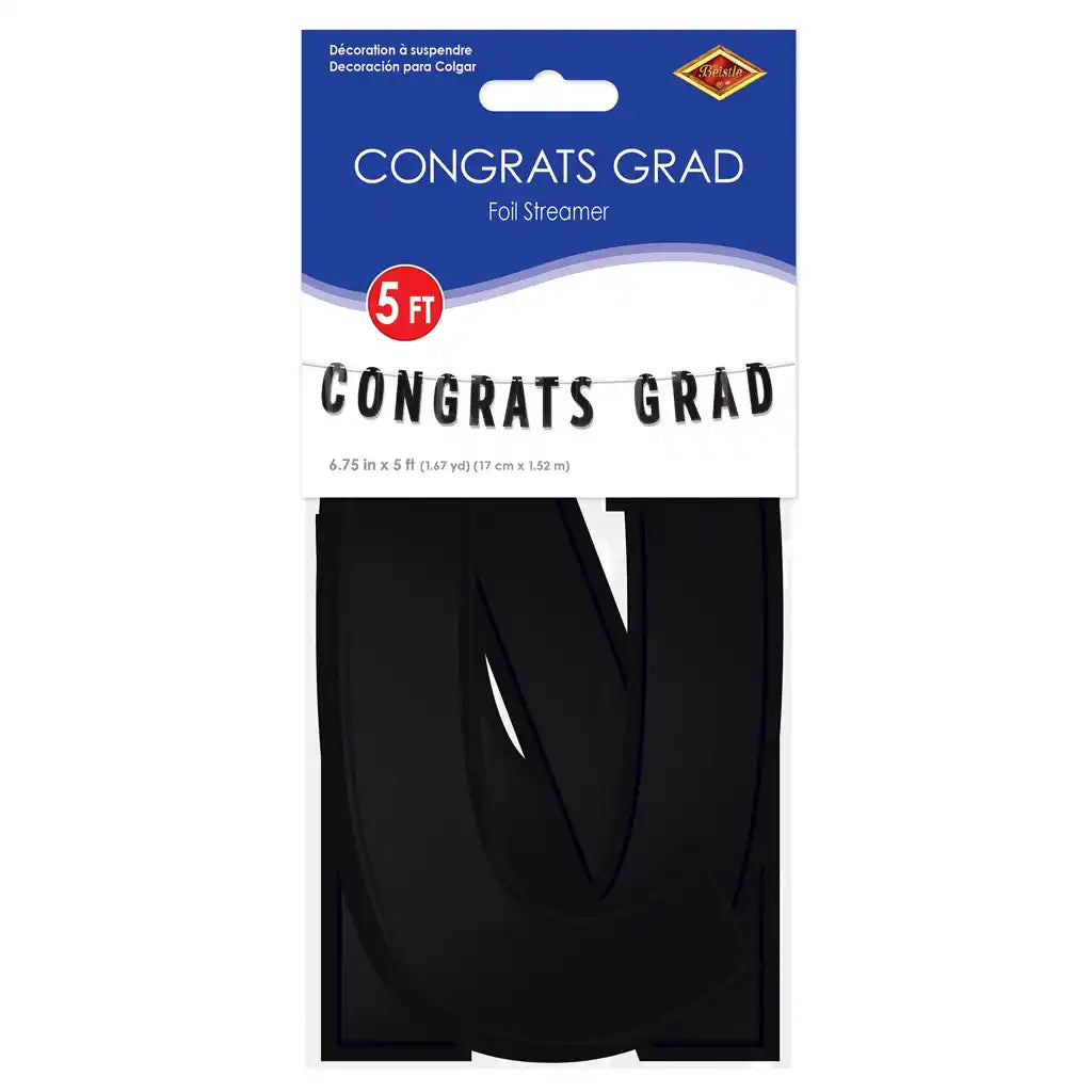 Foil Congrats Grad Streamer, 60in