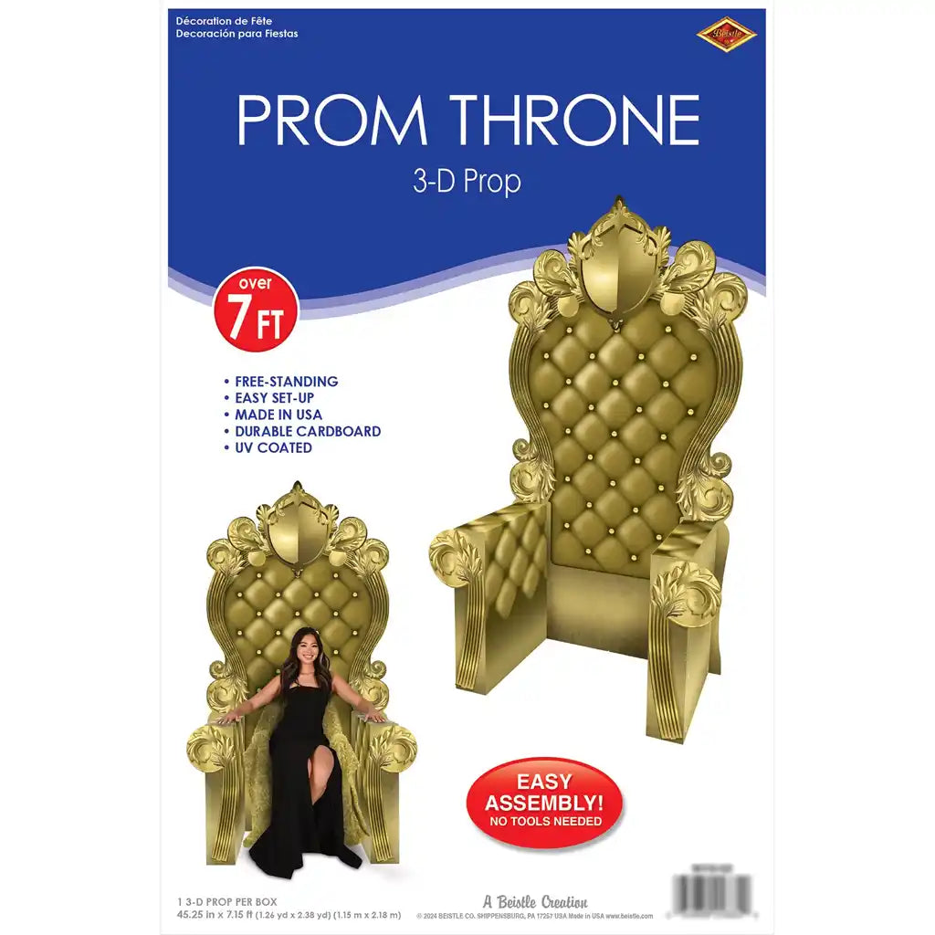 3-D Prom Throne Prop, Gold