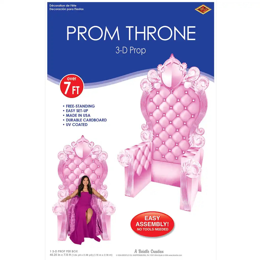 3-D Prom Throne Prop, Pink