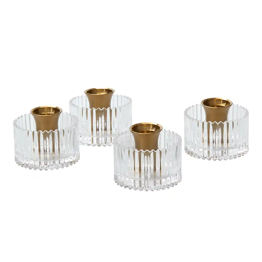Serenade Candleholder Set Of 4, 2.75in x 2.25in