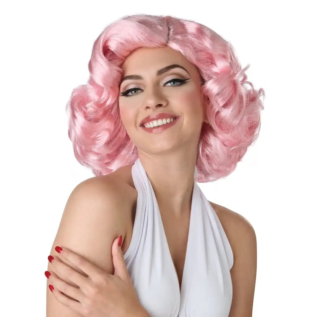 Hollywood Glamour Wig, Pink