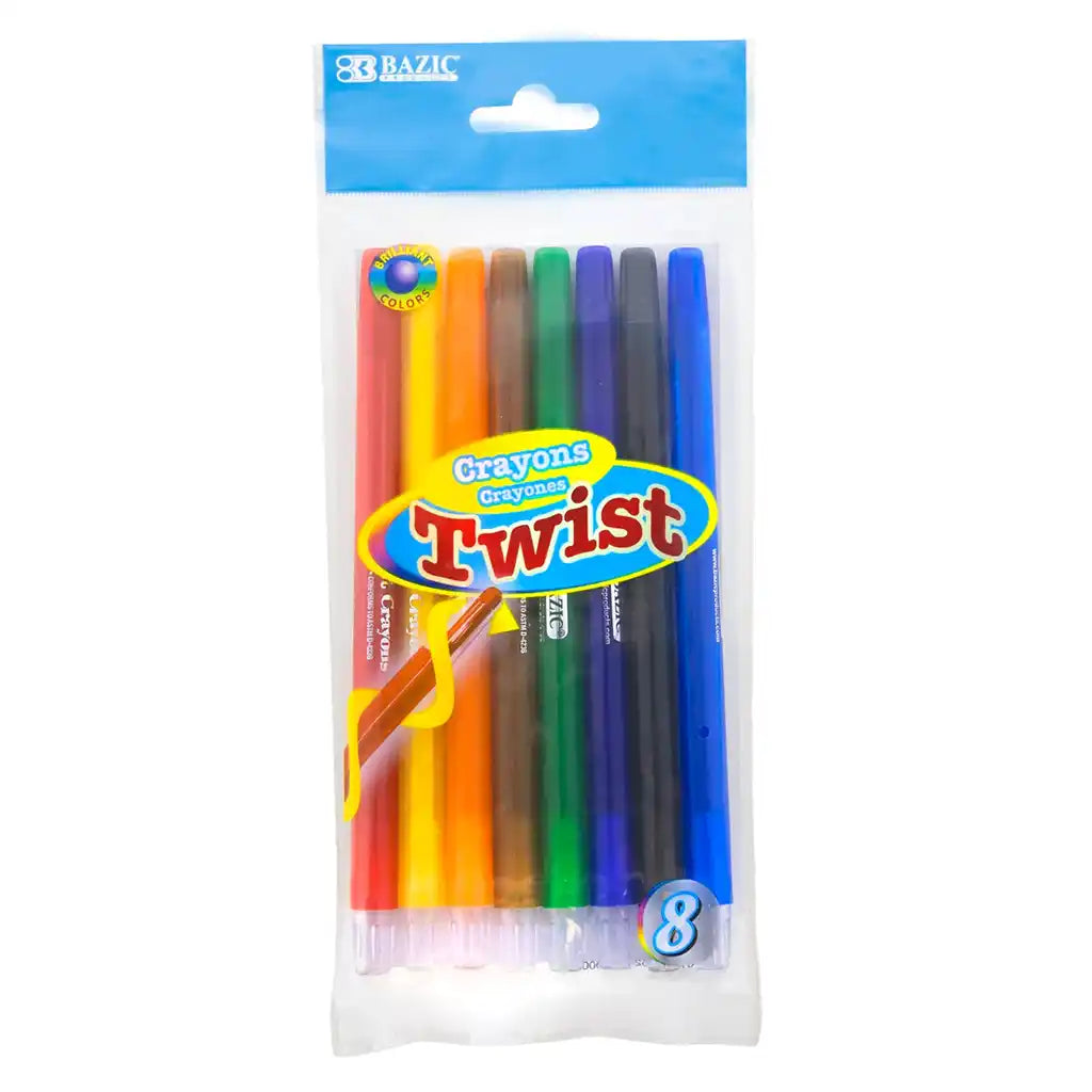 Twist-Up Propelling Crayons 8 Color