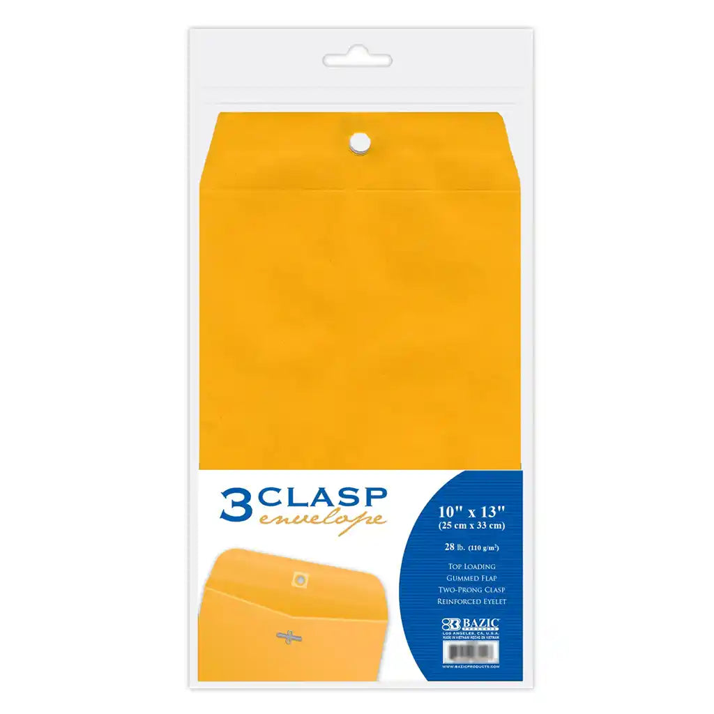 Clasp Envelope 10in x 13in, 3pc