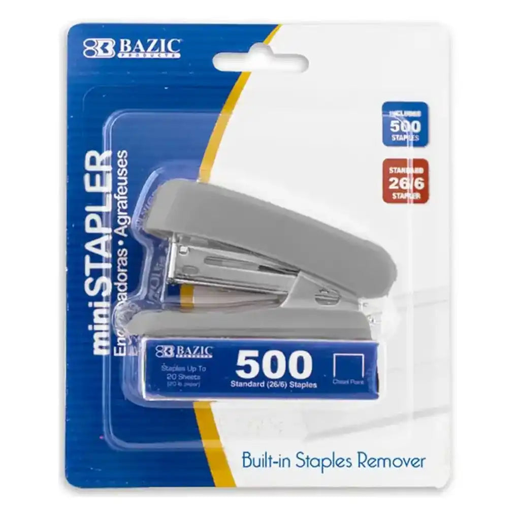 Mini Standard (26/6) Stapler Pastel Color with 500ct. Staples