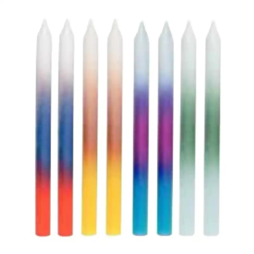 Ombre Candle 3.5in, 8 Colors Assorted