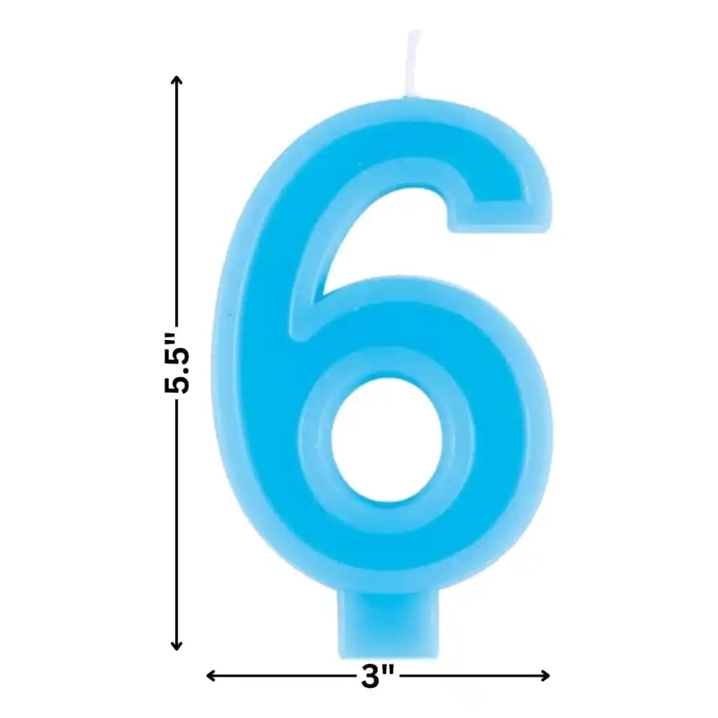 Numeral Bday Candle #6