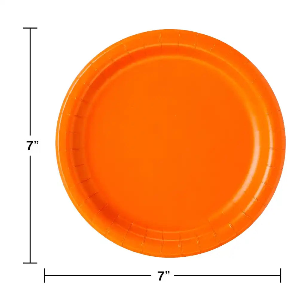 Sunkissed Orange Luncheon Plates 7in, 24ct