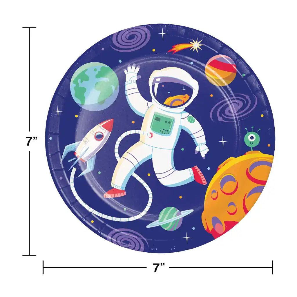 Space Adventures Lunch Plate 7in, 8ct