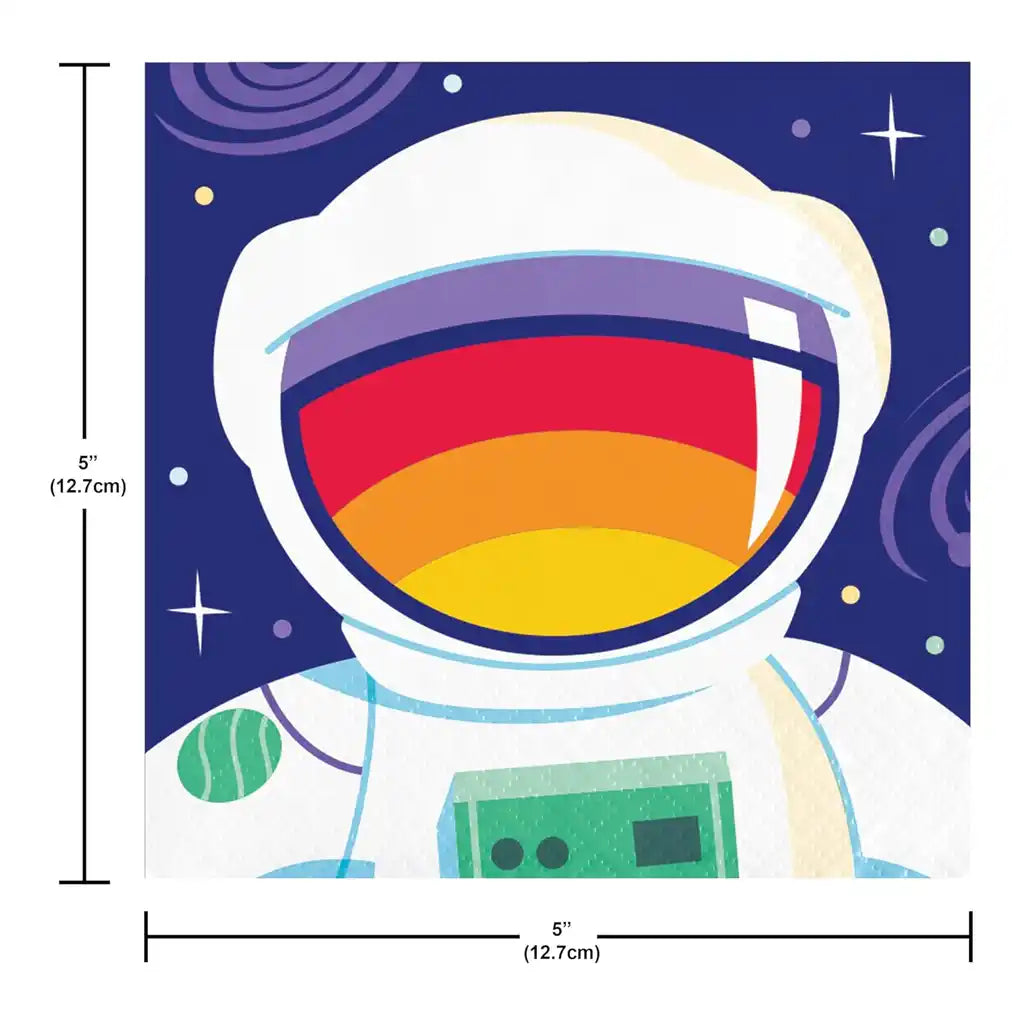 Space Adventures Beverage Napkins 16ct, 2Ply