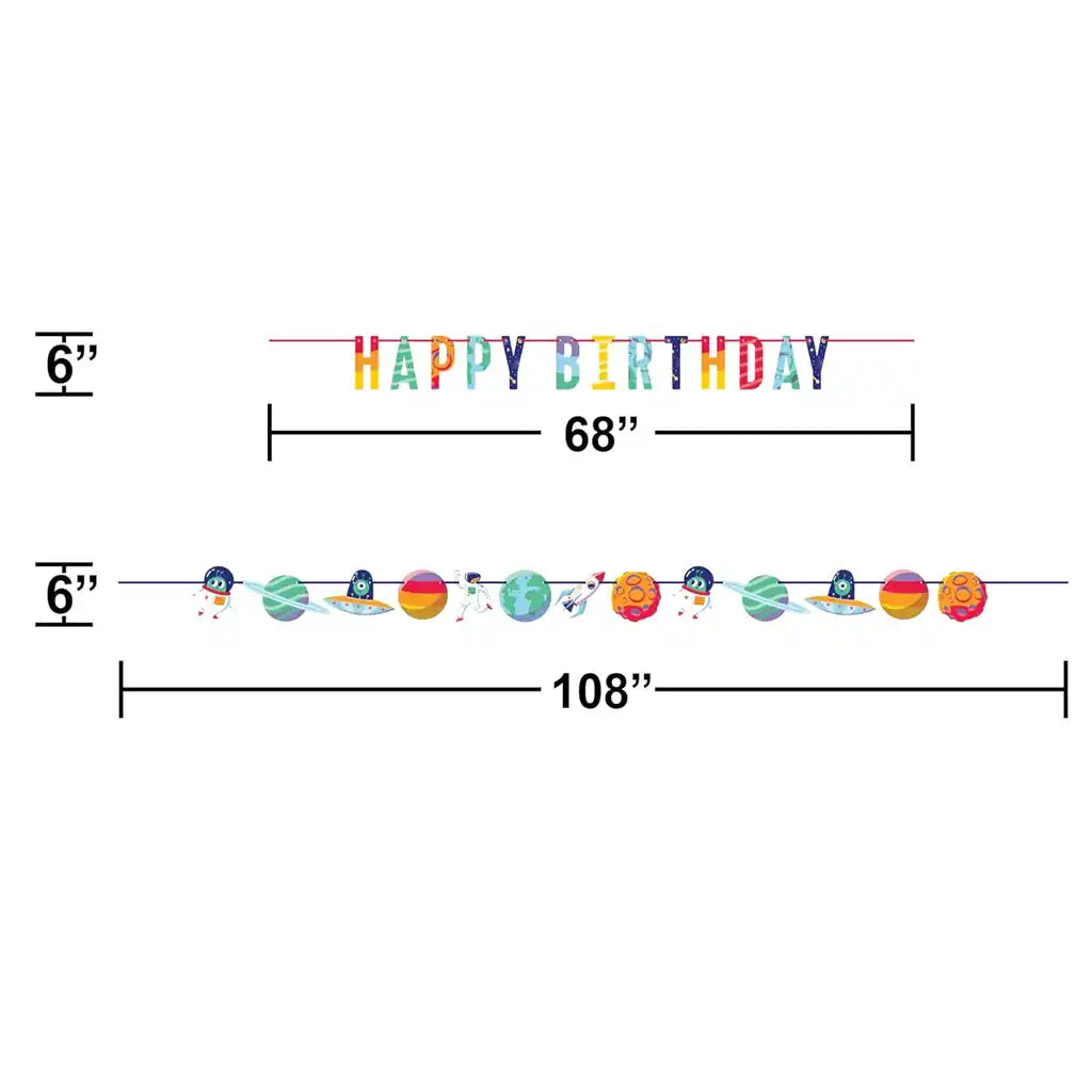 Space Adventures Birthday Banner