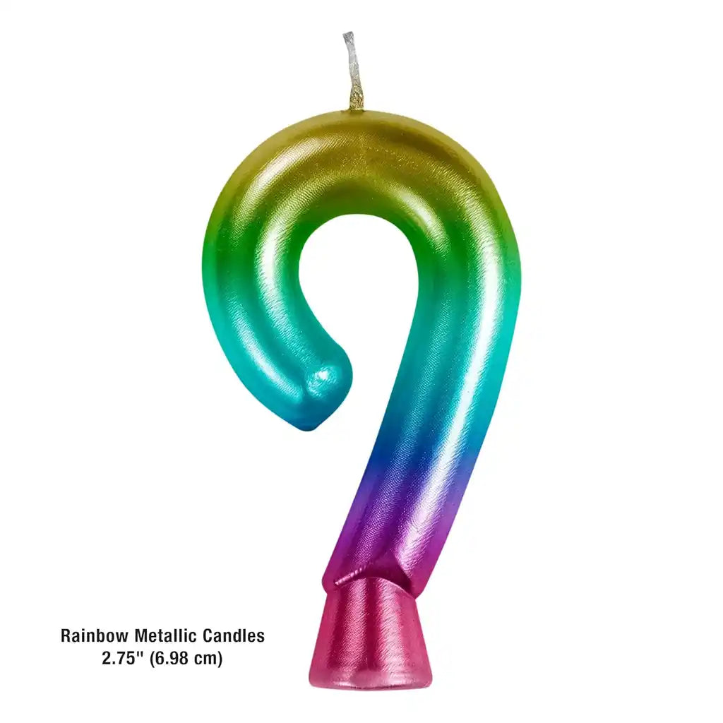 Metallic Rainbow Number Candle #9