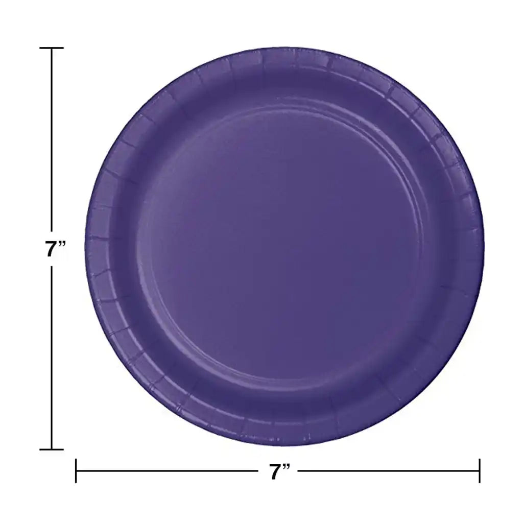 Purple Luncheon Plates 7in, 24ct