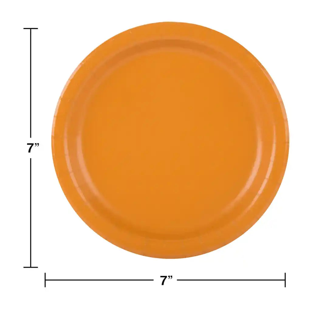 Pumpkin Spice Luncheon Plates 7in, 24ct
