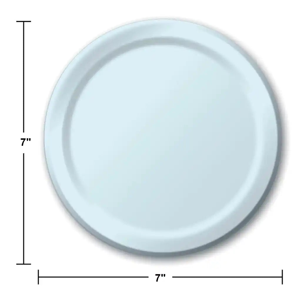 Pastel Blue Luncheon Plates 7in, 24ct