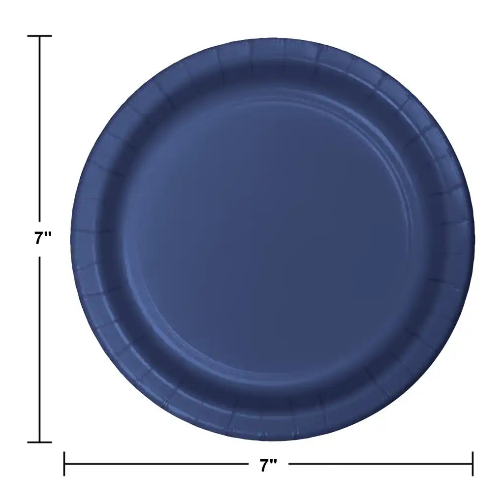 Navy Blue Lunch Plates 7in, 24ct