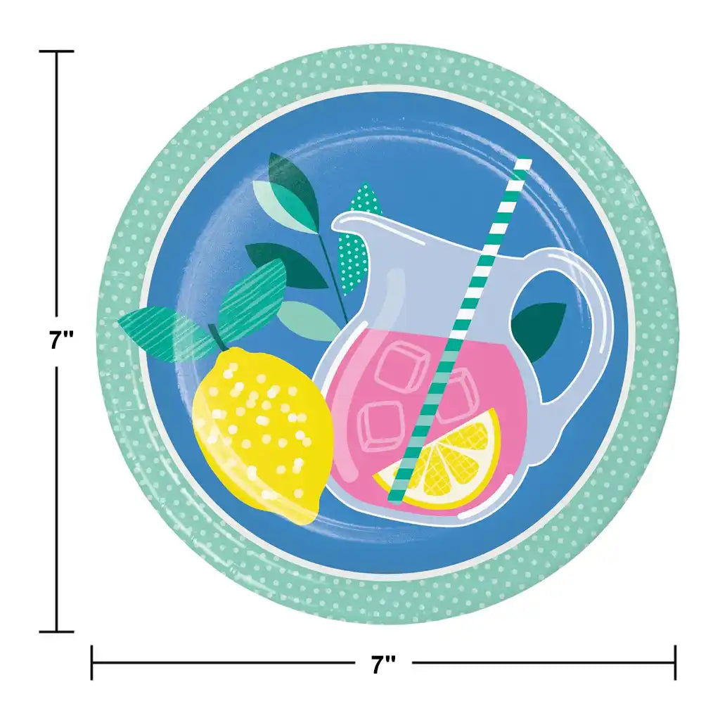 Luscious Lemons Lunch Plate 7in, 8ct
