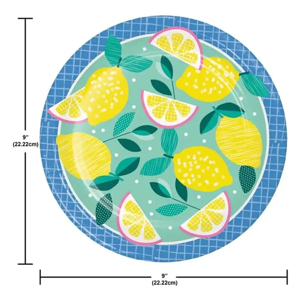 Luscious Lemons Dinner Plate 9in, 8ct