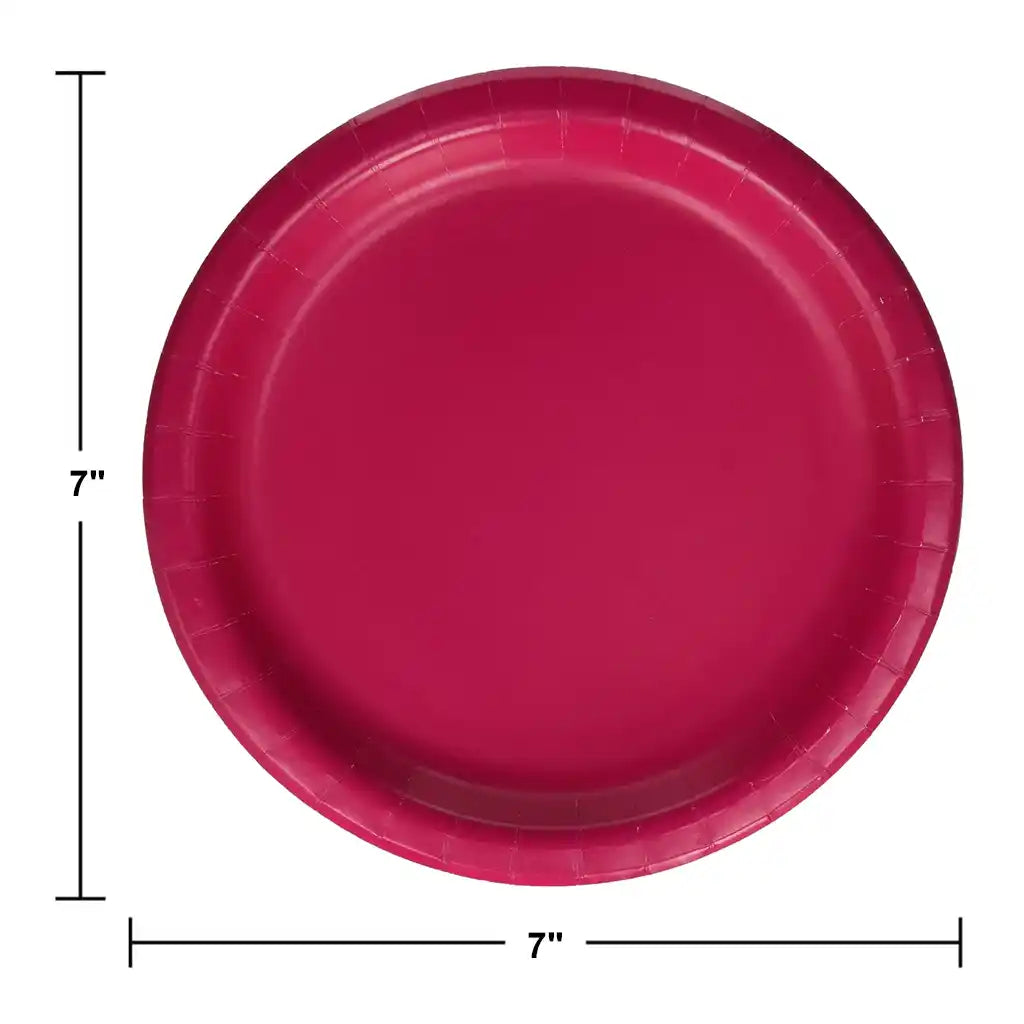 Hot Magenta Luncheon Plates 7in, 24ct