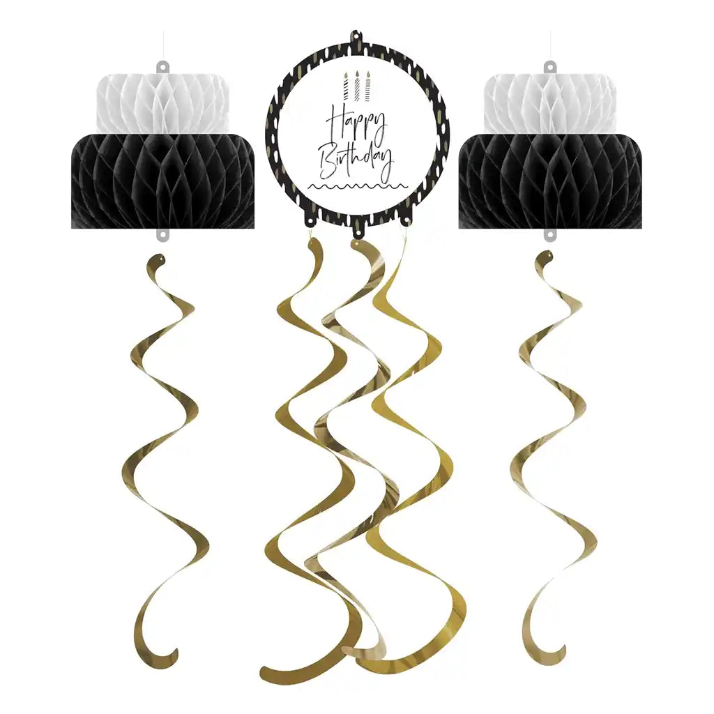 Golden Wishes Hanging Decor, 3ct