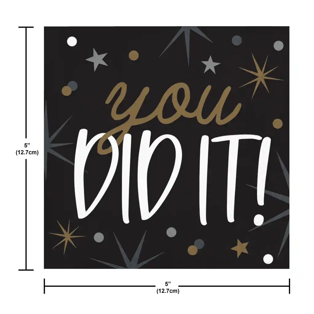 Glowing Grad Beverage Napkins 16ct, 2Ply