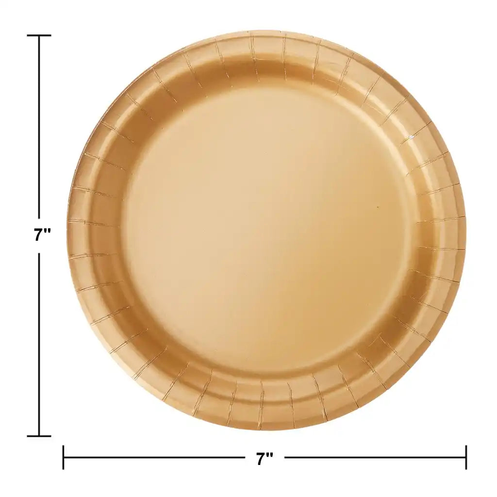 Glittering Gold Luncheon Plates 7in, 24ct