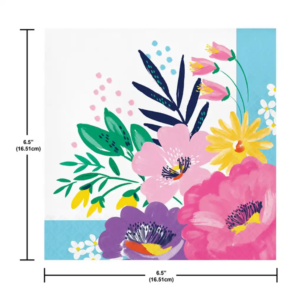 Fresh Florals Luncheon Napkins 16ct 2Ply